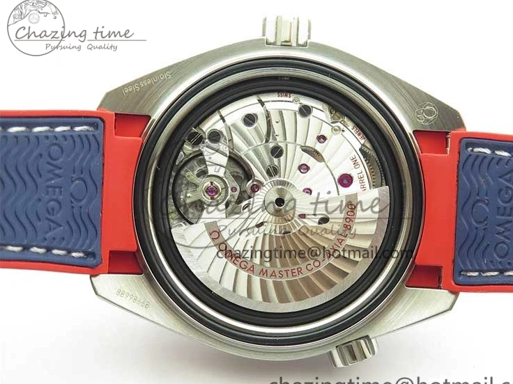 0504 Comfortable Planet Ocean 43.5mm America’s Cup VSF Best Edition White Dial On Blue Gummy Strap A 7900
